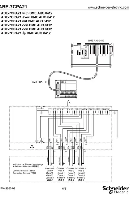 schneider施耐德ABE7CPA21 Connection sub-bases for analogue channels_ 说明书